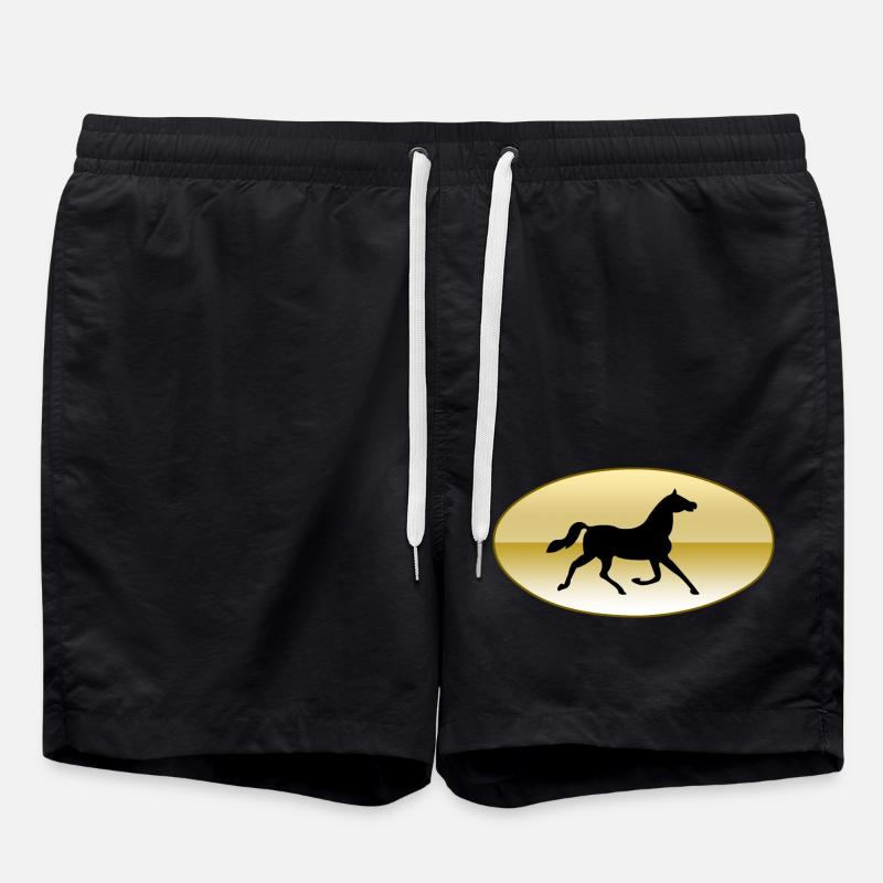 Horse - Swim Trunks - black