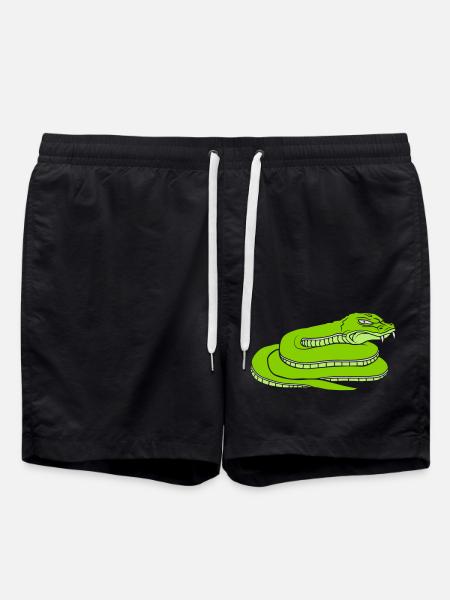 Design dangerous evil snake - Swim Trunks - black