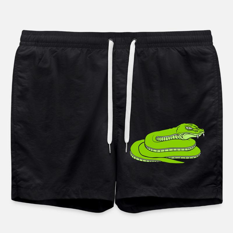 Design dangerous evil snake - Swim Trunks - black