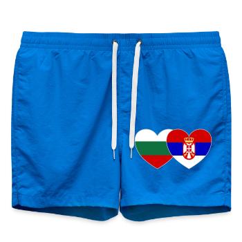 Bulgarie Serbie Drapeau Cœur - Short de bain - cobalt blue - Devant
