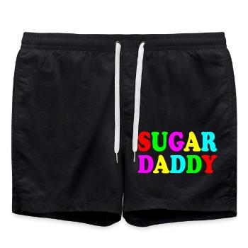 Sugar daddy - Badeshorts - Schwarz - Vorne - AI Model Male 185 light (185cm)