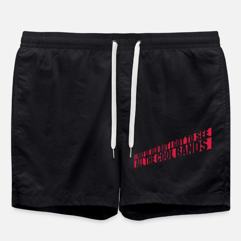 I may be old - Swim Trunks - black