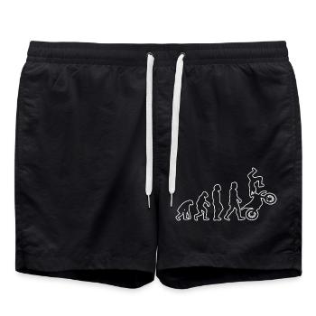 Motorcross Gift Motorcyclist Motorcycle Moped - Swim Trunks - black - Front - AI Model Male 185 light (185cm)