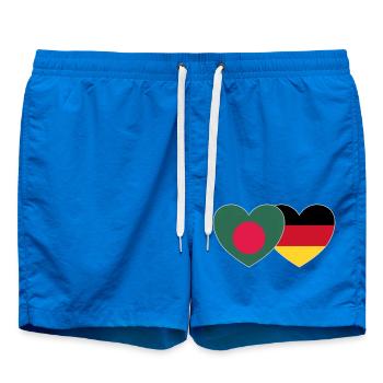 Bangladesh Germany Flag Heart - Swim Trunks - cobalt blue - Front