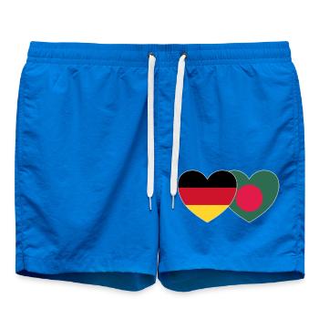 Germany Bangladesh Flag Heart - Swim Trunks - cobalt blue - Front