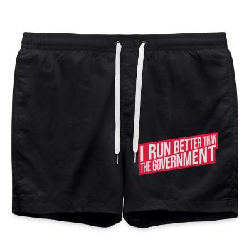 mieux fonctionner que le gouvernement - Short de bain - noir - Devant - AI Model Male 185 light (185cm)