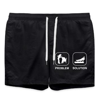 Gymnastics Floor exercises Gymnastics Gymnastics Club Apparatus gymnastics - Swim Trunks - black - Front - AI Model Male 185 light (185cm)