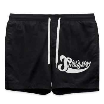 Citation Restons Strangers - Short de bain - noir - Devant - AI Model Male 185 light (185cm)