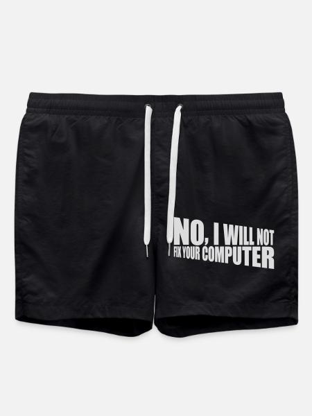 not fix your computer - Swim Trunks - black