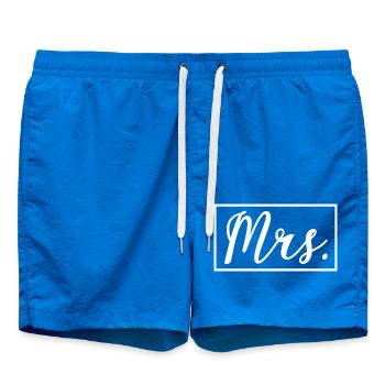 Mme Matching Couple Fiançailles Mariage Lune de miel - Short de bain - cobalt blue - Devant