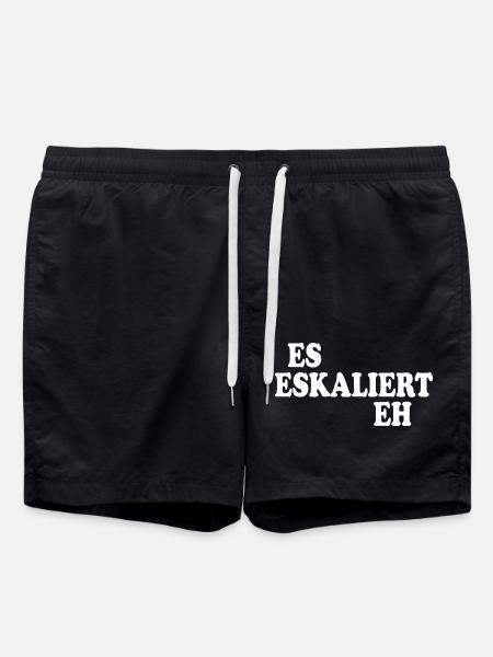 Es eskaliert eh - Badeshorts - Schwarz