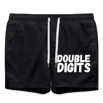 Cadeau de 10e anniversaire, 10 ans, pour garçons et filles - Short de bain - noir - Devant - AI Model Male 185 light (185cm)