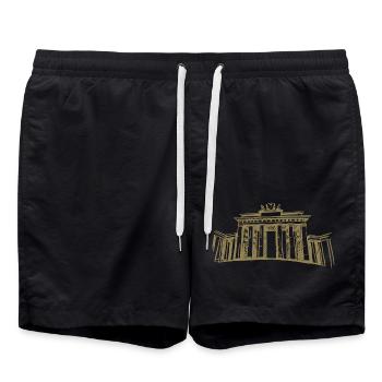 Berlin Brandenburg Gate - Swim Trunks - black - Front - AI Model Male 185 light (185cm)