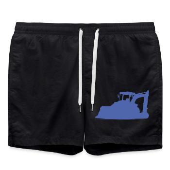 Opérateur d’excavatrice et d’équipement de construction Silhouette – - Short de bain - noir - Devant - AI Model Male 185 light (185cm)