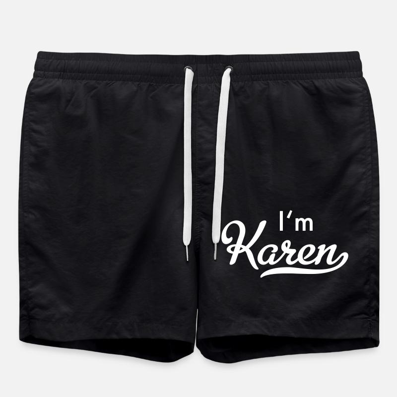 Ich bin Karen - Badeshorts - Schwarz