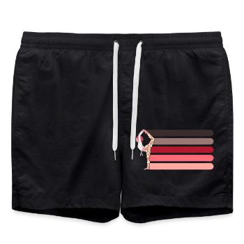 Yoga Pilates Gym Fitness - Swim Trunks - black - Front - AI Model Male 185 light (185cm)