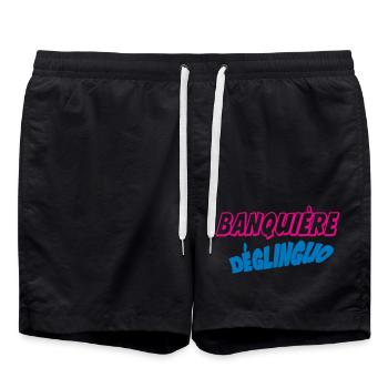 Banquière déglinguo !!! - Short de bain - noir - Devant - AI Model Male 185 light (185cm)