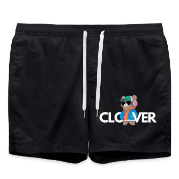 Clover teddy White Edition - Swim Trunks - black - Front - AI Model Male 185 light (185cm)