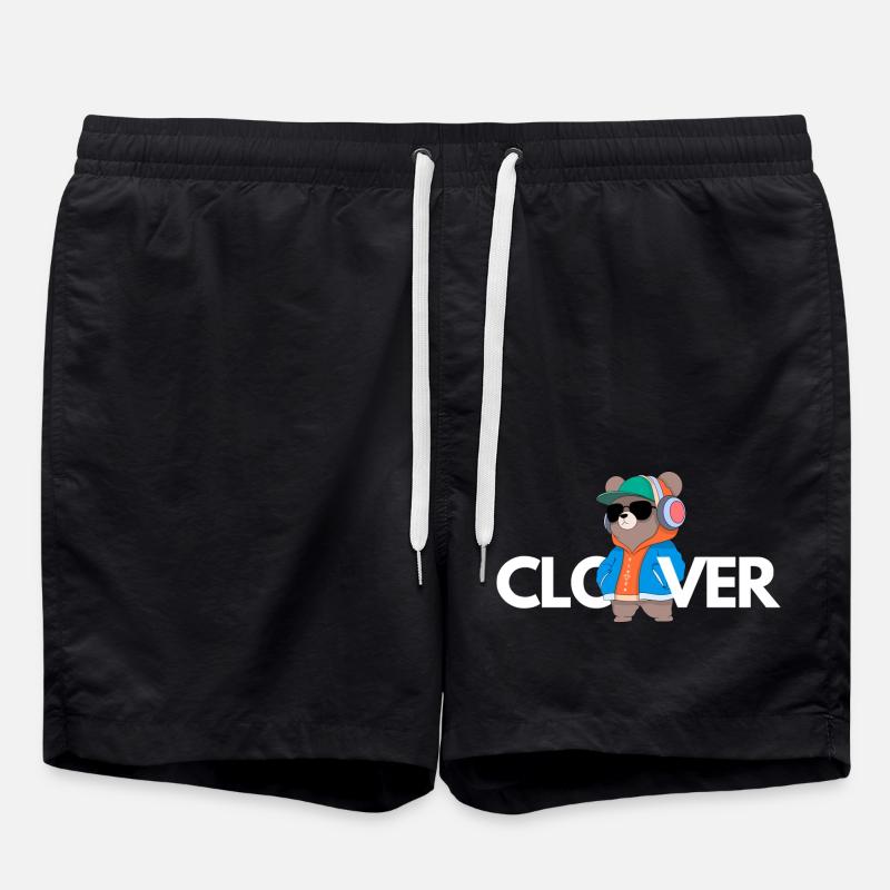 Clover teddy White Edition - Swim Trunks - black