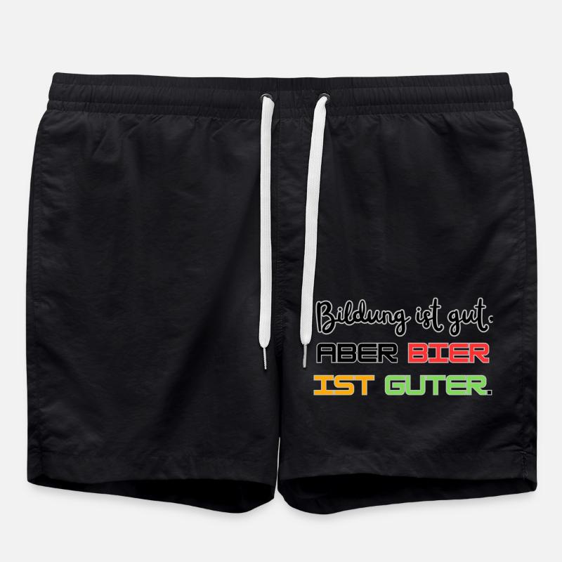 Bier ist gut - Badeshorts - Schwarz