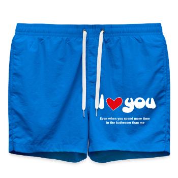 Je t’aime - Citations amusantes Couples NOUVEAU 28 - Short de bain - cobalt blue - Devant