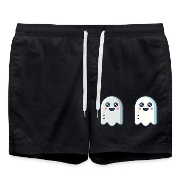 Zwei Geister - Badeshorts - Schwarz - Vorne - AI Model Male 185 light (185cm)