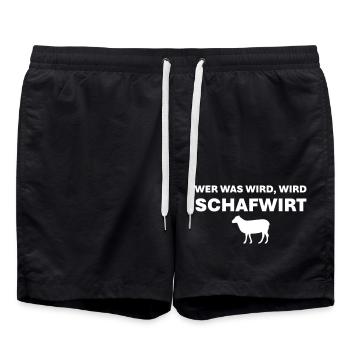 Schafwirt - Short de bain - noir - Devant - AI Model Male 185 light (185cm)