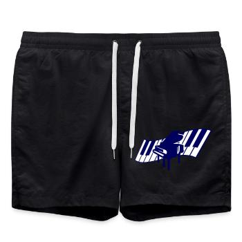 Piano Keys Instrument Playing Classical Music - Swim Trunks - black - Front - AI Model Male 185 light (185cm)