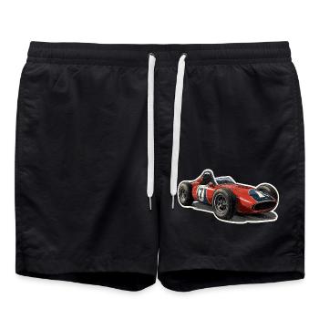 Vintage Racing Car - Swim Trunks - black - Front - AI Model Male 185 light (185cm)