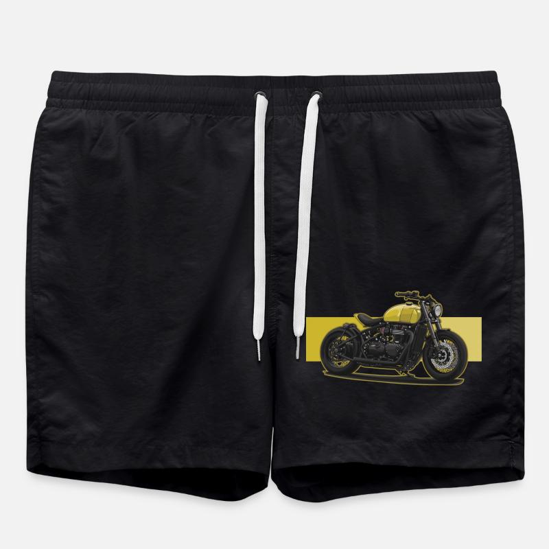 Bobber // Custom // Motorrad - Badeshorts - Schwarz