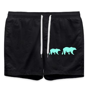 Ours polaires - Short de bain - noir - Devant - AI Model Male 185 light (185cm)