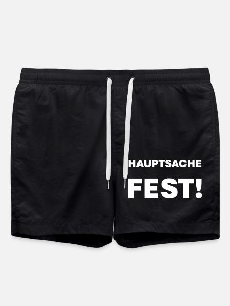 Hautsache fest - Badeshorts - Schwarz