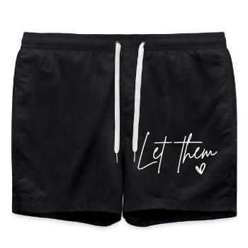 Que la bonté du cœur compte - Short de bain - noir - Devant - AI Model Male 185 light (185cm)