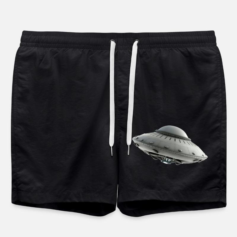UFO Alien science fiction - Swim Trunks - black