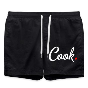 kochen - Badeshorts - Schwarz - Vorne - AI Model Male 185 light (185cm)