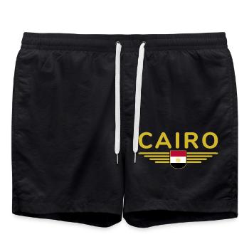 Égypte Cairo Fan Outfit T Shirt Design Mode - Short de bain - noir - Devant - AI Model Male 185 light (185cm)