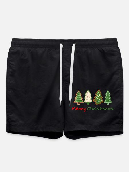 Merry Christmas 4 tree - Swim Trunks - black