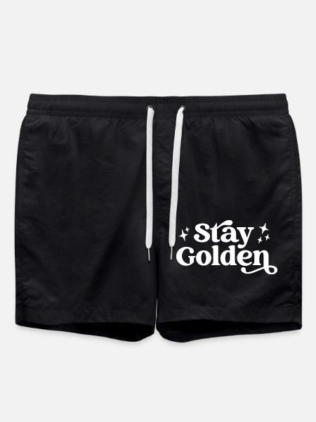Restez doré - Short de bain - noir