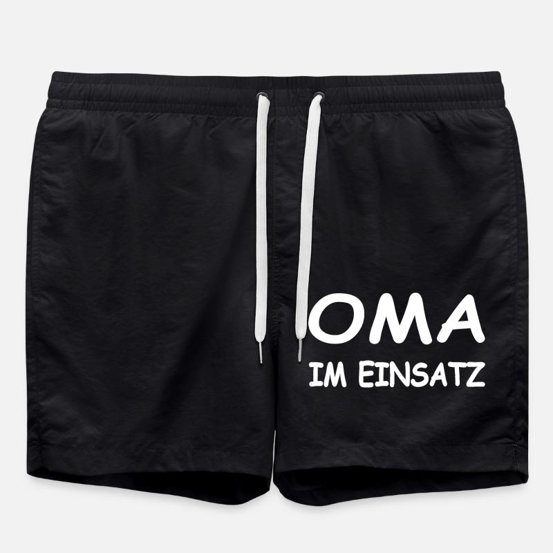 Oma - Badeshorts - Schwarz