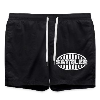 Job Sattler - Badeshorts - Schwarz - Vorne - AI Model Male 185 light (185cm)