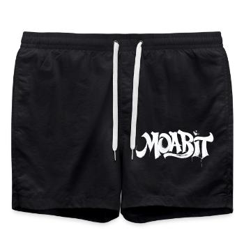 Moabit Graffiti Design - Urban Street Art Style - Swim Trunks - black - Front - AI Model Male 185 light (185cm)