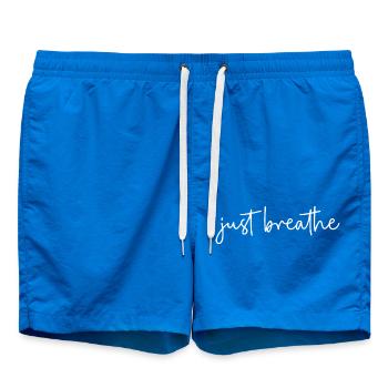 Just Breathing Breath - Swim Trunks - cobalt blue - Front