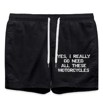 Motorräder sind Lebensgefühl - Badeshorts - Schwarz - Vorne - AI Model Male 185 light (185cm)