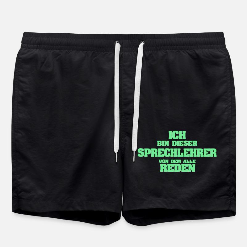 Sprechlehrer als Beruf - Badeshorts - Schwarz
