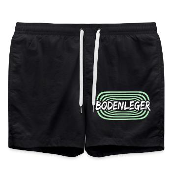 Gift for floor installer - Swim Trunks - black - Front - AI Model Male 185 light (185cm)