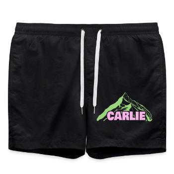 Gift for Carlie - Swim Trunks - black - Front - AI Model Male 185 light (185cm)