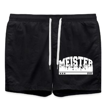 Meister 2025 - Badeshorts - Schwarz - Vorne - AI Model Male 185 light (185cm)