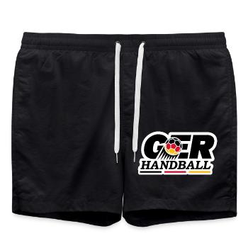 ALLEMAGNE : LA PASSION DU HANDBALL - Short de bain - noir - Devant - AI Model Male 185 light (185cm)