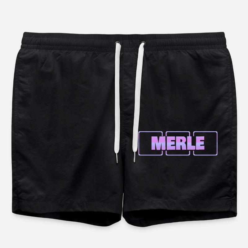 Merle als Schwangerschaft - Badeshorts - Schwarz
