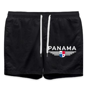 Conception du t-shirt Panama - Short de bain - noir - Devant - AI Model Male 185 light (185cm)